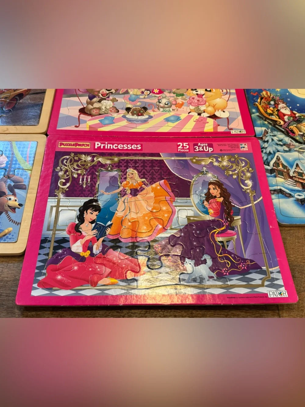 Kids Wooden Puzzle Lot Disney Pixar Melissa & Doug 6 Puzzles